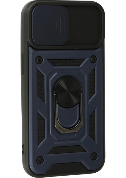 iPhone 13 Kılıf Pars Lens Yüzüklü Silikon - Lacivert fiyatları