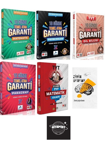 Paraf 10 Günde Temel Atma Garantili Sayısal-Sözel ve Bıyıklı 55 Günde Matematik KAMP+ZİHİNDENEME-KR43