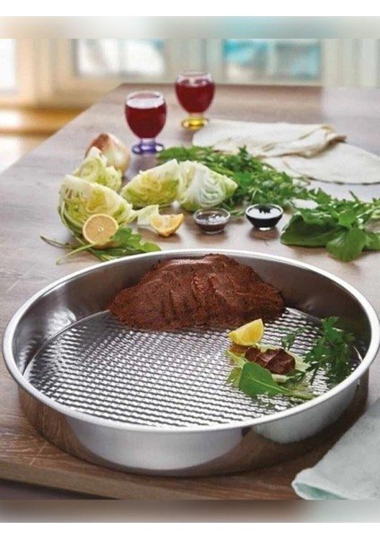 Metalik Çiğ Köfte Tepsisi, Yoğurma Leğeni, 57,5 Cm, 7 Numara, Dayanıklı ve Şık Seçenek