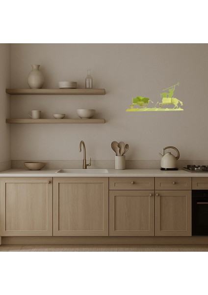 Boğa Avı Sahnesi Dekoratif Altın Aynalı Tablo - CPT107378-1853 modelleri