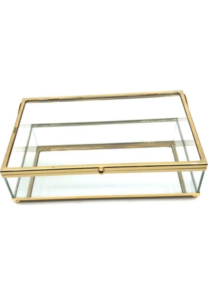 Şık Cam Kapaklı Nişan Çikolata Kutusu, Zarif ve Modern Tasarım