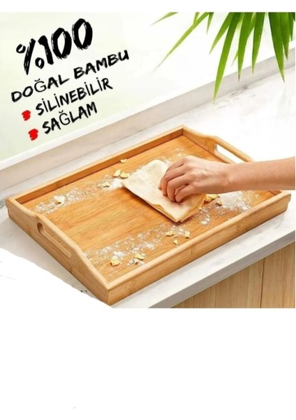 40 ve 35 cm Bambu Çay ve Kahvaltı Tepsisi, Şık ve Kullanışlı Set modelleri