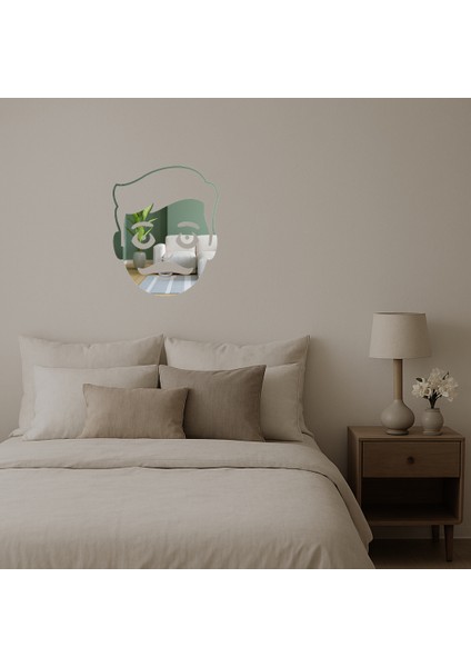 Gülümseyen Bıyıklı Emoji Dekoratif Aynalı Tablo - CPT102145-1733 fiyatları