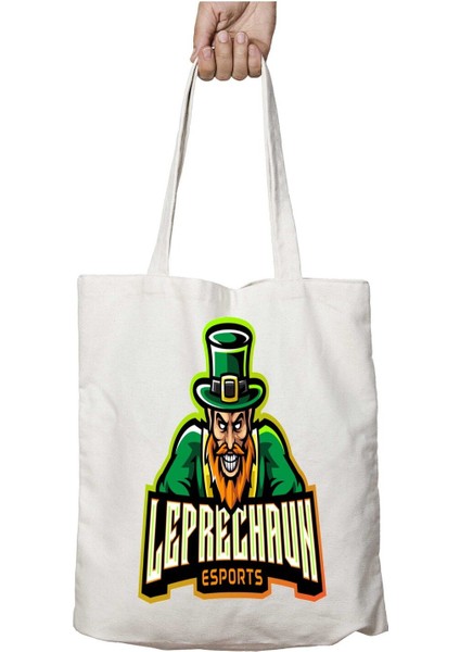 Leopar Iki Tarafı Kalıcı Baskılı Yıkanabilir Çanta