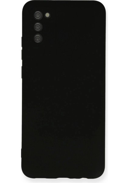Samsung Galaxy A03S Kılıf Nano Içi Kadife Silikon - Siyah