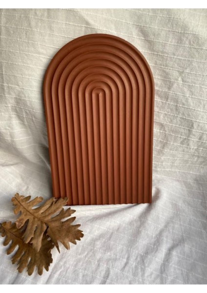 Turuncu Büyük Beton Dekoratif Sunum ve Servis Tepsisi fırsatları