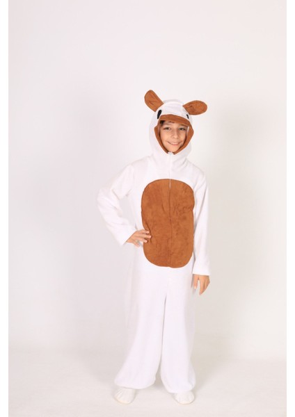 Sevimli Erkek Çocuk Koyun Kostümü Beyaz, Rahat ve Eğlenceli Giyim Seçeneği