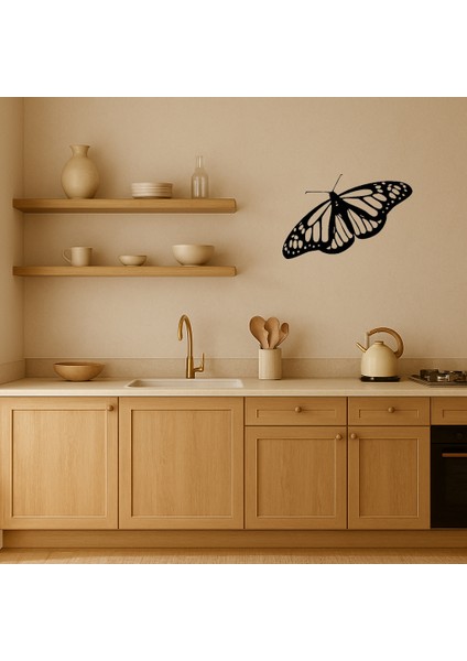 Elegan Kelebek Desenli Mdf Duvar Tablosu - CPT101016-9694 fiyatları
