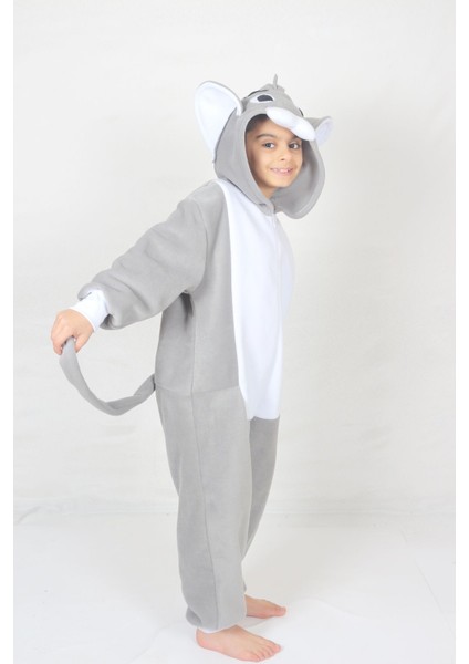 Sevimli Çocuk Gri Kedi Kostümü, Unisex Hayvan Temalı Eğlenceli Kıyafet fiyatları