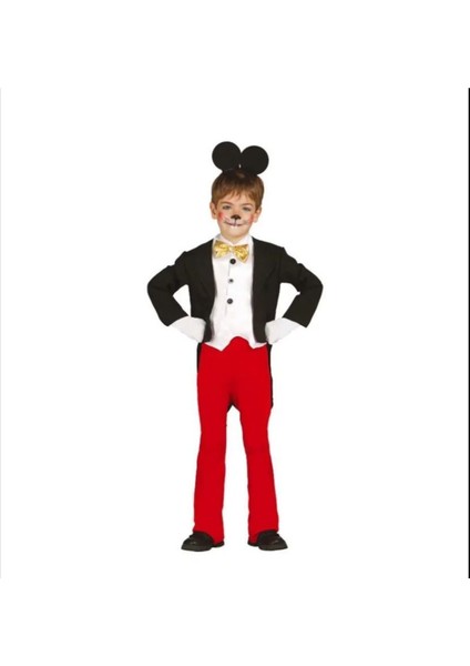 Küçükler Için Sevimli Mickey Mouse Kostümü, Kırmızı Renkli Eğlence Dolu Seçenek