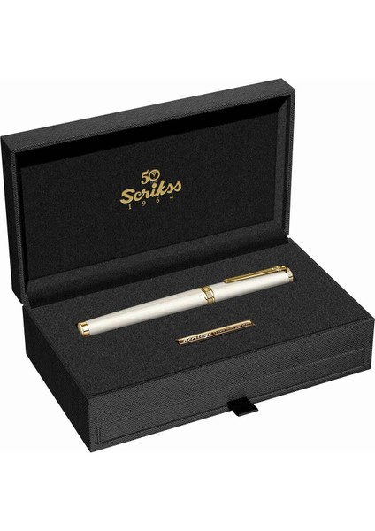 & WizDesign Heritage2 Dolma Kalem Beyaz Altın B Uç ( Ömür Boyu Garantili - Lüks Kutulu - İsme Özel Tasarım ) fırsatları