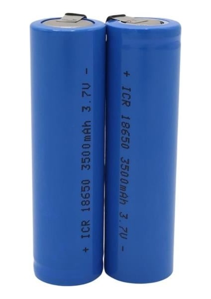PM-13693 18650 3.7 Volt 3500MAH Şarjlı Lityum Lı-Ion Başlıksız Puntalı Pil (2'lı Paket)