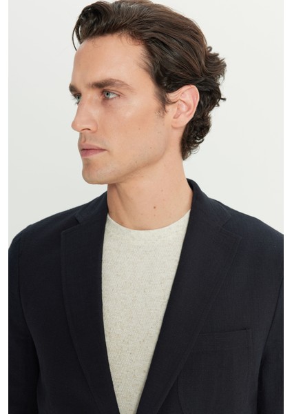 %100 Pamuk Slim Fit Dar Kesim Mono Yaka Torba Cepli Blazer Ceket fırsatları