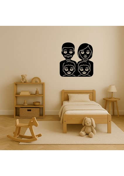 Iç Mekan Dekoratif Aile: Anne Baba ve Oğullar Emoji Tablosu - CPTD3640-1873 modelleri