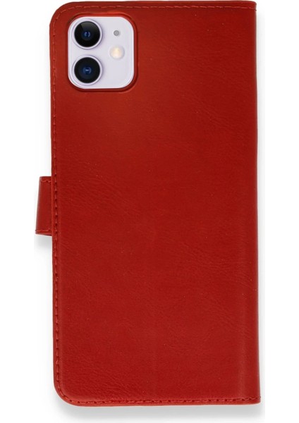 iPhone 12 Mini Kılıf Trend S Plus Kapaklı Kılıf - Kırmızı