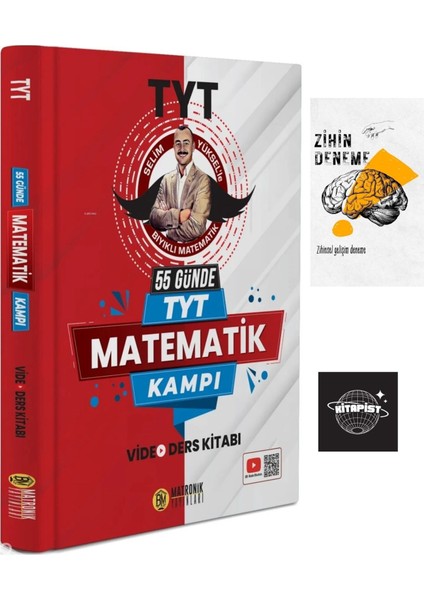 Bıyıklı Matematik 55 Günde Tyt Matematik Video Ders KİTABI+ZİHİNDENEME-KR298