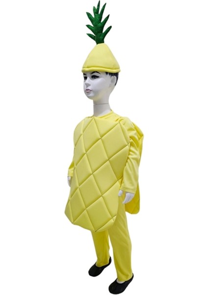Neşeli Ananas Kostümü, Sarı Renkli Eğlenceli Giyim Tarzı