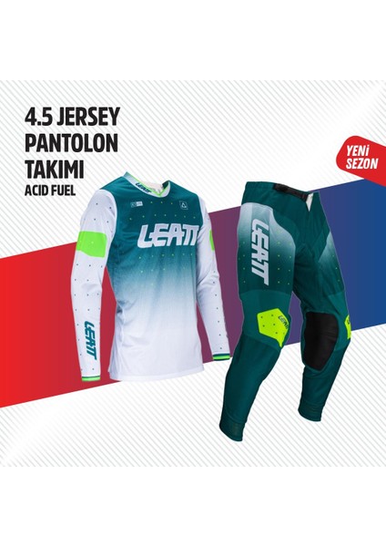 Beyaz Yeşil Jersey Pantolon Takımı
