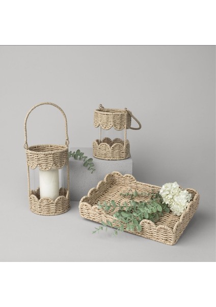 Renkli Natural Straw 32X21X6 cm Tepsi, Şık ve Dayanıklı Sunum ve Saklama Seçeneği fiyatları