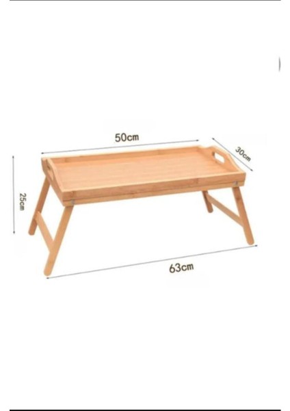 Katlanabilir Ayaklı Bambu Yatak Keyfi Tepsisi, Portatif ve Şık Tasarım indirimleri