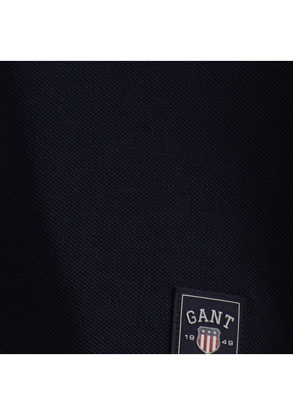 Erkek Lacivert Relaxed Fit Bisiklet Yaka Logolu T-Shirt