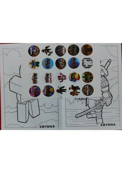 4 Adet Stickerli Boyama Kitabı (Roblox-B/ninja Kaplumbağalar/star Wars/transformes) modelleri