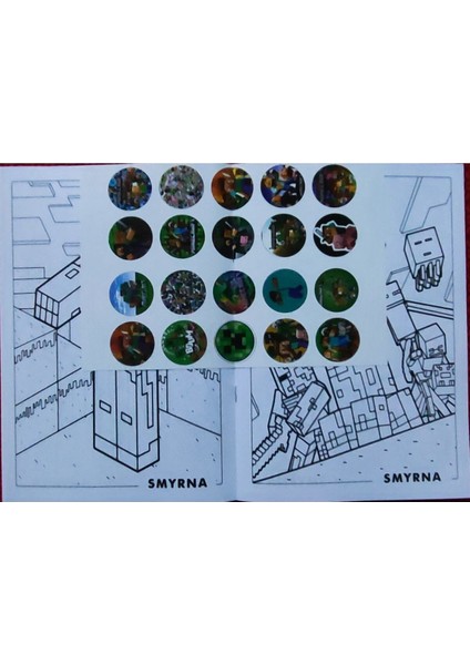 4 Adet Stickerli Boyama Kitabı (Minecraft-B/ninja Kaplumbağalar/transformes/batman) modelleri