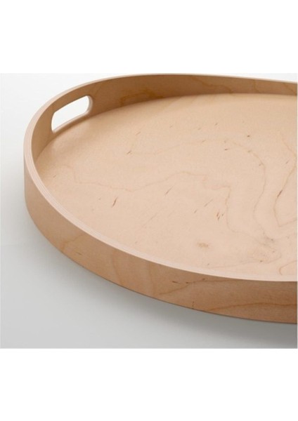 Beyaz Ahşap Servis Tepsisi, 44 cm Çap, Şık ve Kullanışlı Tasarım fırsatları