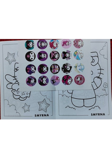 4 Adet Stickerli Boyama Kitabı (Hello Kitty-B/sanrio-B/bratz/wednesday-B) fiyatları