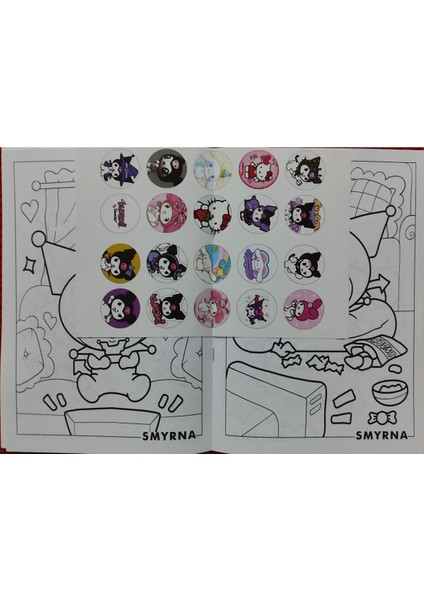4 Adet Stickerli Boyama Kitabı (Hello Kitty-B/sanrio-B/bratz/wednesday-B) modelleri