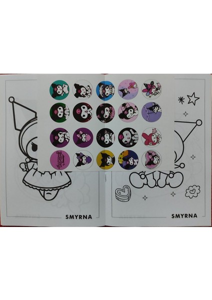 4 Adet Stickerli Boyama Kitabı (Kuromi-C/lol/madagascar/kuromi-E) fırsatları
