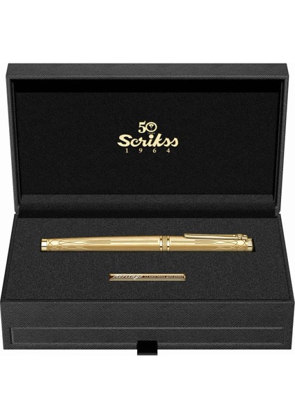 & WizDesign Heritage Dolma Kalem Altın Kaplama B Uç ( Ömür Boyu Garantili - Lüks Kutulu - İsme Özel Tasarım )