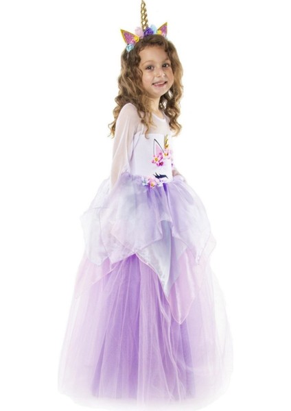 Mor Uzun Kollu Unicorn Kostüm, Rüya Gibi ve Şık Tasarım fiyatları