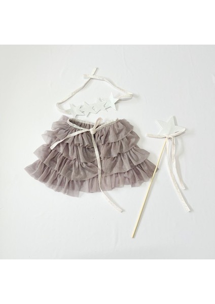 Mor Kat Kat Kısa Pelerin ve Taç Seti, Hayal Gücünüzü Tamamlar.