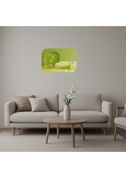 Modern Çizgiler Iç Mekan Dekoratif Altın Aynalı Tablo - CPTD5186-6162