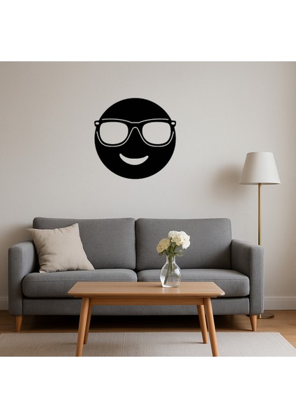 Havalı Güneş Gözlüklü Yüz Dekoratif Tablo - 3mm Mdf - CPT104836-2781 fırsatları