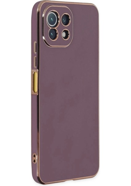Xiaomi Mi 11 Lite Kılıf Volet Silikon - Mor