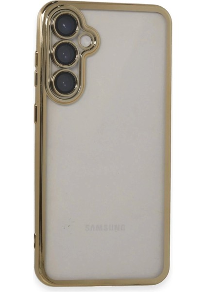 Samsung Galaxy S23 Fe Kılıf Lensli Silikon - Gold