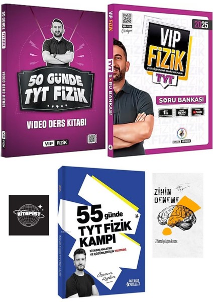 Ty Fizik Video Ders Notu-Soru Bankası ve 55 Günde Kamp Set YENİ+ZİHİNDENEME-KR194