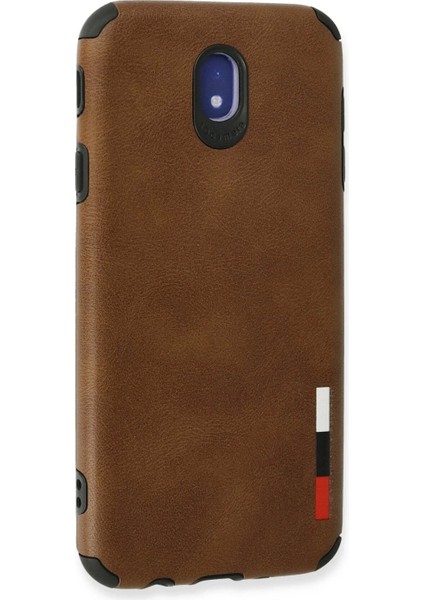 Samsung Galaxy J7 Pro / J730 Kılıf Loop Deri Silikon - Kahverengi modelleri