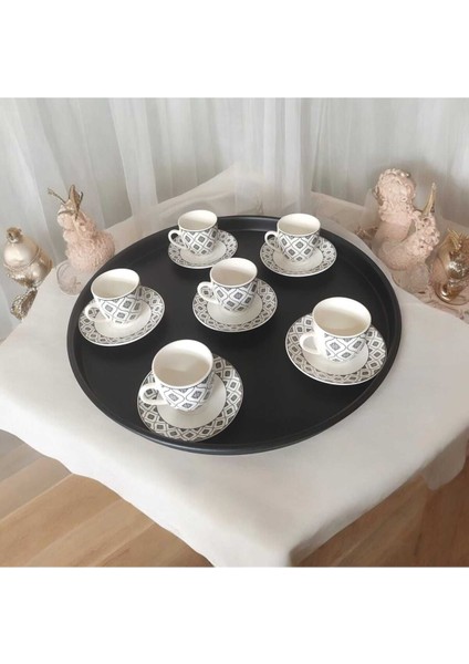 Siyah Metal Tepsi Seti, Sunum ve Kahvaltı Için Şık ve Kullanışlı 3'lü Set indirimleri