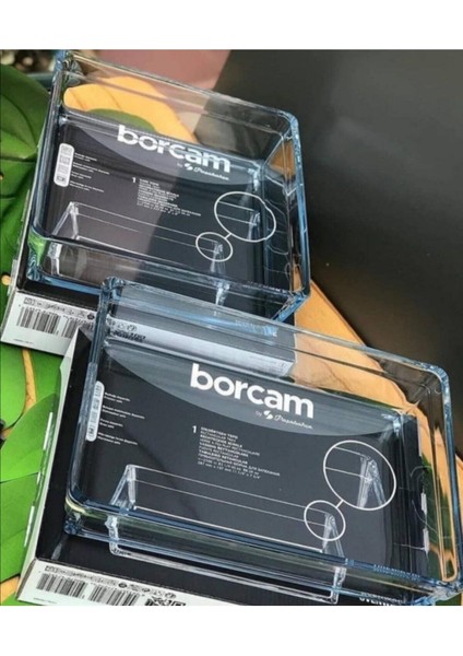 Turuncu Renkli Ikili Cam Saklama Kabı Takımı