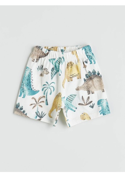 Yeni Sezon Bisiklet Yaka Dinazor Baskili Erkek Bebek Sortlu Pijama Takim 2'li - S5DN41Z1 modelleri