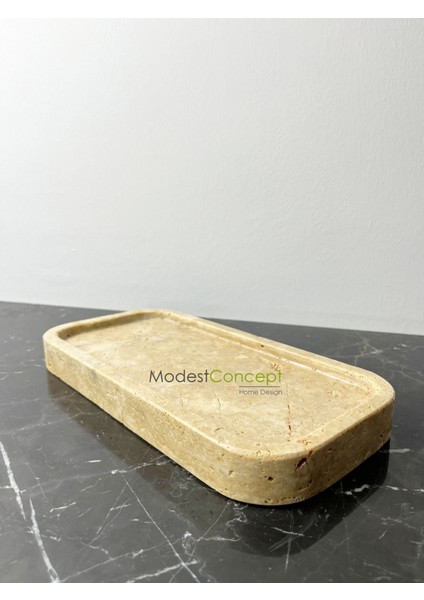 Bej Traverten Oval Tepsi ve Sunum Tabağı Seti, Şık ve Doğal Görünümlü. fırsatları