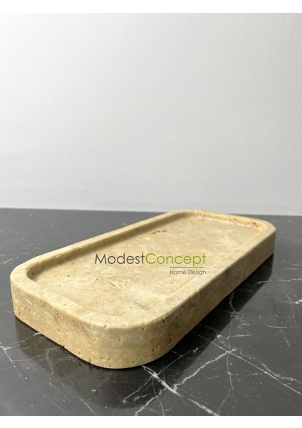 Bej Traverten Oval Tepsi ve Sunum Tabağı Seti, Şık ve Doğal Görünümlü. indirimleri