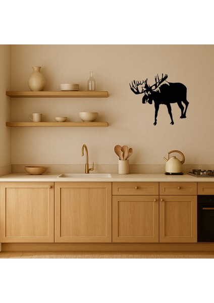 Modern Geyik Silueti Tablo - CPT106052-2576 fiyatları