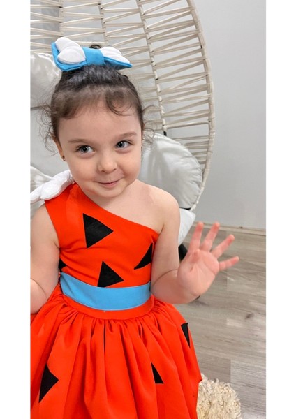 Turuncu Taş Devri Çakıl Kostümü, Eğlenceli ve Rahat Çocuk Giyim Seçeneği fırsatları