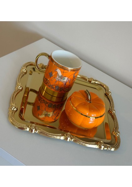 Altın Renk Kare Paslanmaz Çelik Tepsi, 21X21 Cm, Şık Servis ve Sunum Için Ideal modelleri