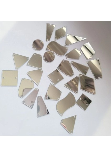 Akrilik Akvaryum Dekoratif Küpe Deliği Yapışkanlı, Beyaz, 5'li