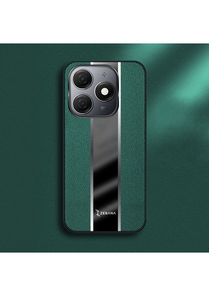 Tecno Spark 20 Uyumlu Kılıf Zebana Premium Deri Kılıf Yeşil fiyatları